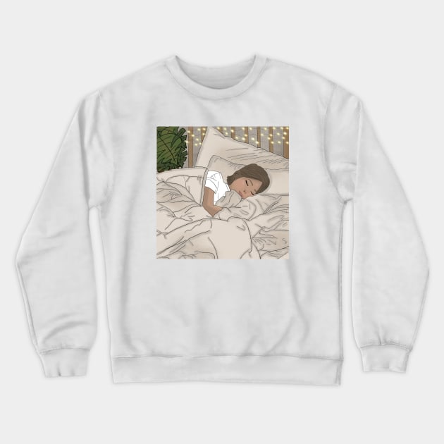 Sleeping with led lights Crewneck Sweatshirt by hande.draws